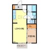 ビビッド 1LDKの間取り