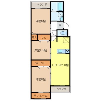 間取図 大谷ヒルズＣ棟