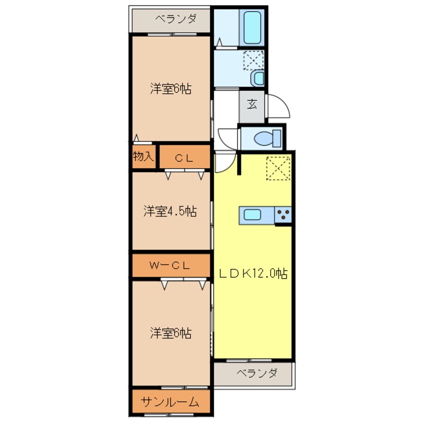 間取図 大谷ヒルズＣ棟