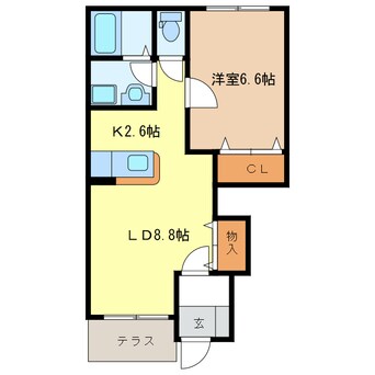 間取図 チアーズシャンパーニュ(北棟)