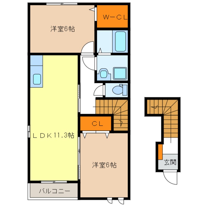 間取図 グランシャリオⅡ　Ａ・Ｂ棟