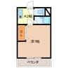 コーポ伊吹C 1Kの間取り