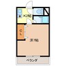 コーポ伊吹C 1Kの間取り