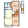アスリート 2LDKの間取り