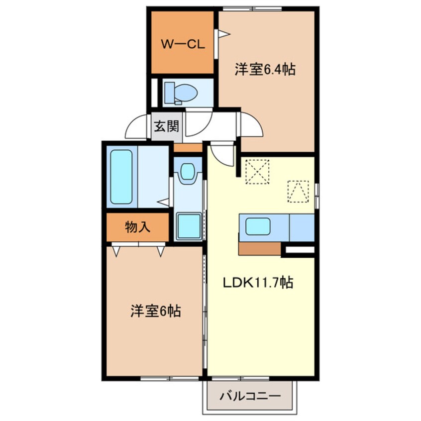 間取図 ドルチェ大園