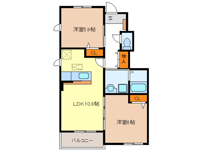 間取図 ピース　ガーデンＡ棟