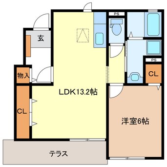 間取図 ピース　ガーデンＢ棟