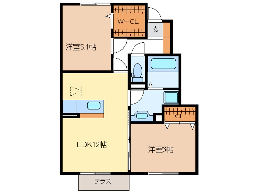 間取図 グレイスアベニュー一身田