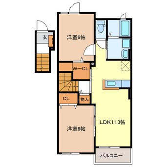 間取図 クレアⅡ・Ⅲ
