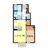 ラルーチェ江戸橋 1LDKの間取り