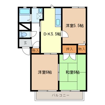 間取図 サン・クレールＢ・Ｃ棟