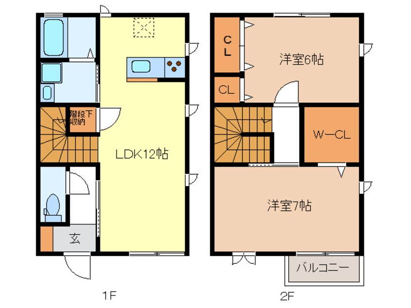 間取図 シャティ　E