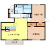 グレイスアベニュー観音寺 2LDKの間取り