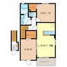 サニーハイツSEINAI　ⅠⅡ 2LDKの間取り