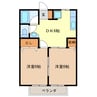 メゾンルミエール 2DKの間取り