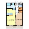 リオンドール栄町 1LDKの間取り
