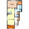 ペジーブル　なかの 1LDKの間取り