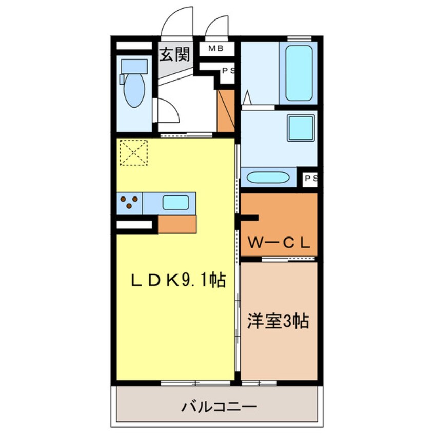 間取図 D-room Sky