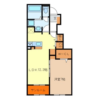 間取図 プリティハウス若津　Ⅰ・Ⅱ