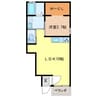 Bell tree 1LDKの間取り