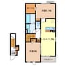 清和苑 2LDKの間取り