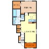 清和苑 1LDKの間取り