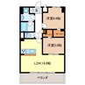 グランプレジール 2LDKの間取り