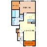 エルパルド半田 1LDKの間取り