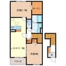 エルパルド半田　A・B 2LDKの間取り