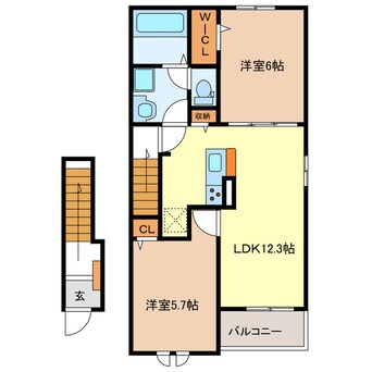 間取図 クレメント　Ⅰ