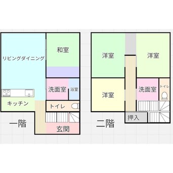 間取図 美川町貸家