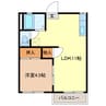 Cerezo（ｾﾚｯｿ）C棟 1LDKの間取り