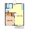 Cerezo（ｾﾚｯｿ）C棟 1LDKの間取り
