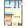 オランジュベール津住吉 1LDKの間取り