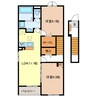 リュレーヴ 2LDKの間取り