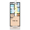 ルネス上浜 1Kの間取り