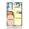ルネス上浜 1LDKの間取り