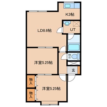 間取図 チェリー１５・５ Ｂ･Ｃ