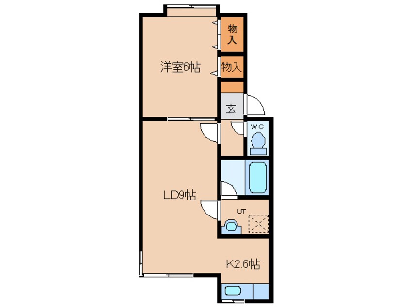 間取図 チェリー１５・５A