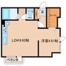 ド・フールネス７１６ 1LDKの間取り