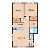 プレール 2LDKの間取り