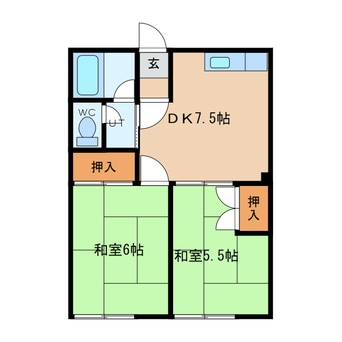 間取図 シティハイム朝日