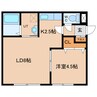 リラコートＢ 1LDKの間取り