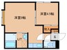 リラコートＢ 1LDKの間取り