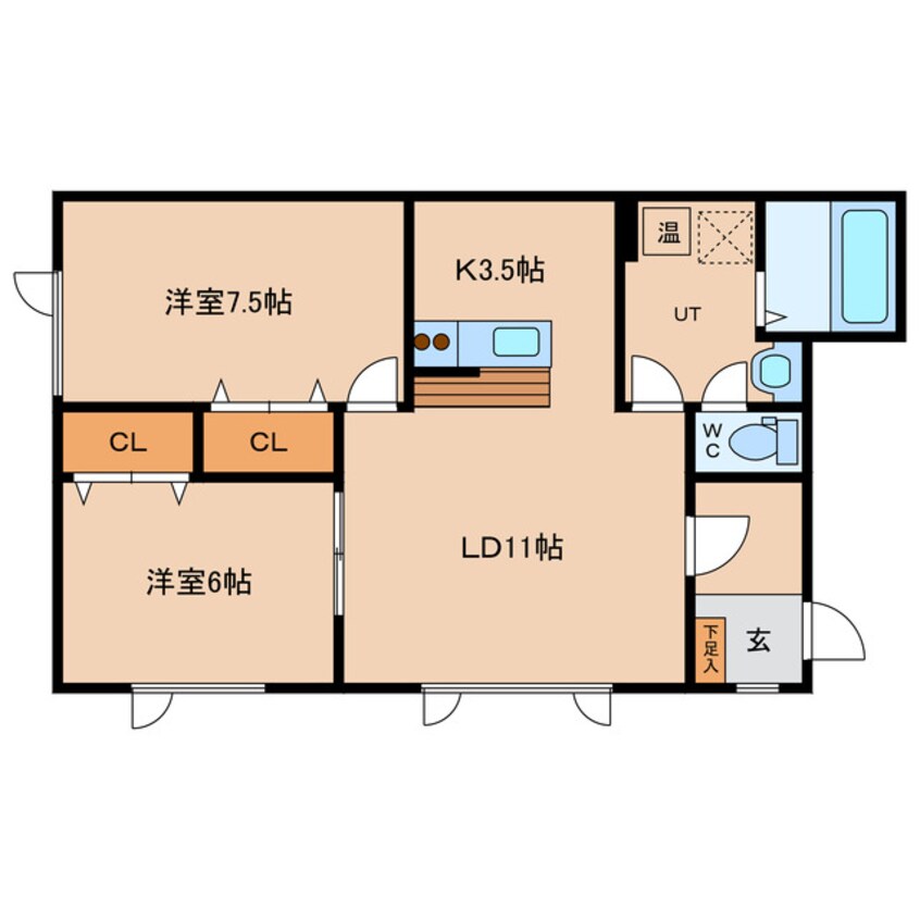 間取図 ルリ・ブライト・ブルー