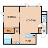 エリア６３ 1LDKの間取り