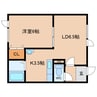 ＡＲＩＧＡＴＯ ＨＯＵＳＥⅡ 1LDKの間取り