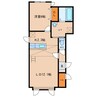 ルーチェ Ⅲ 1LDKの間取り