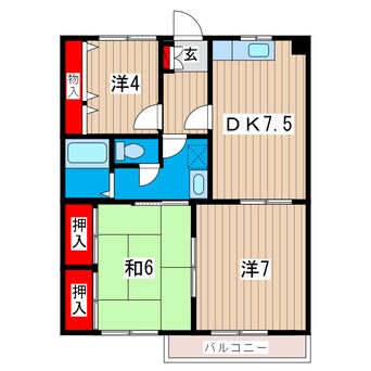 間取図 タジリシーサイドヴィラＤ棟