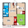 グレースハイツＡ棟 3DKの間取り
